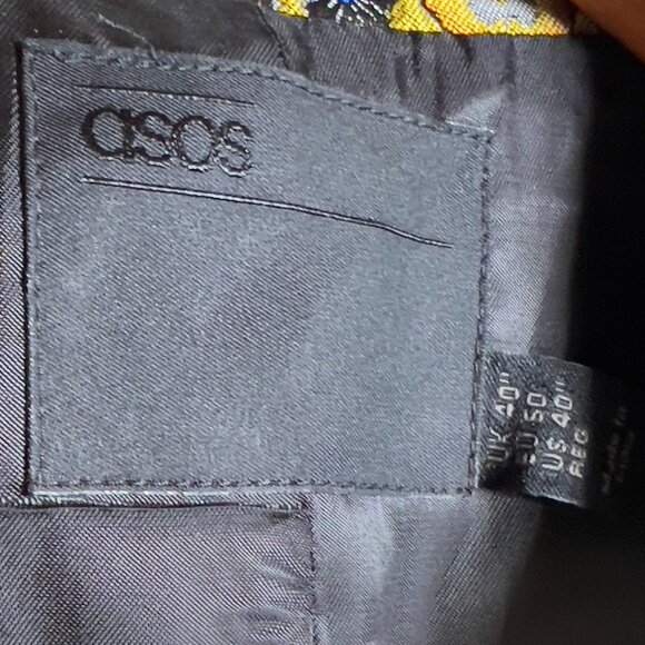ASOS Brocade Double Breasted Jacket Men's 40R - Picture 6 of 8